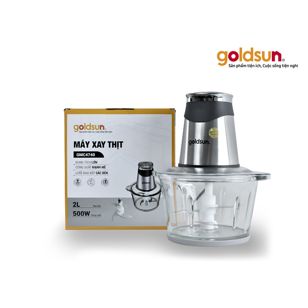 Máy xay thịt KAW Goldsun, máy xay mini đa năng, máy xay tỏi ớt, bảo hành chính hãng