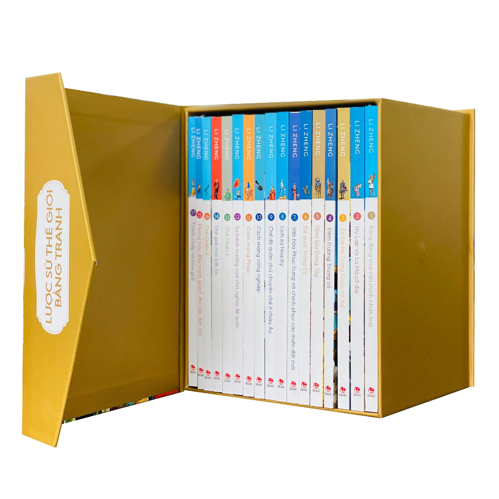 Sách - Boxset Lược Sử Thế Giới Bằng Tranh (Bộ 17 Cuốn) -NXB Kim Đồng