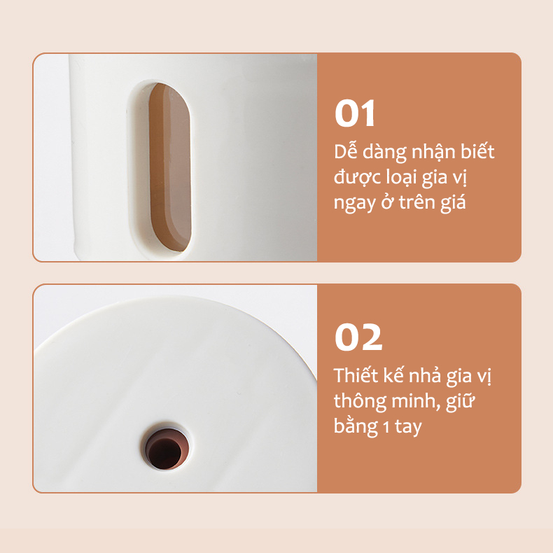 Lọ đựng gia vị có nam châm hút từ thông minh- K1615