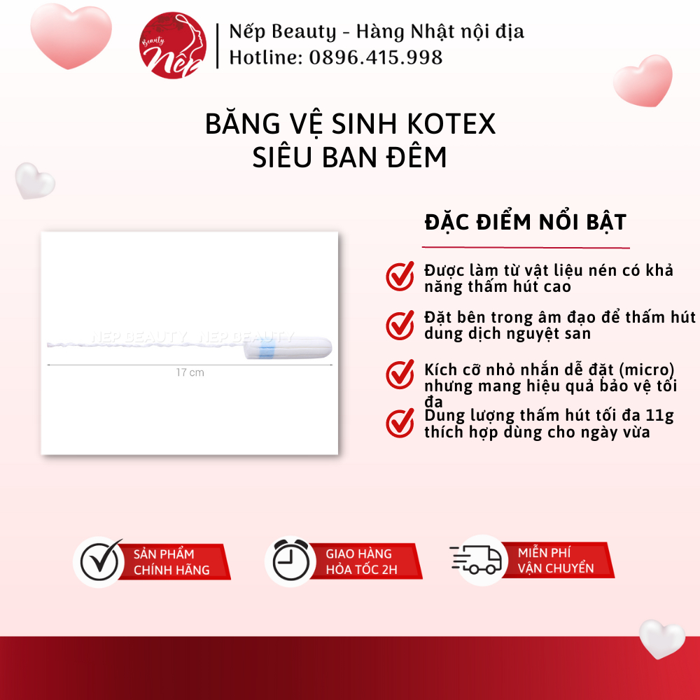 Băng vệ sinh Kotex Sport Tampon Regular 16 miếng loại vừa - Nepbeauty