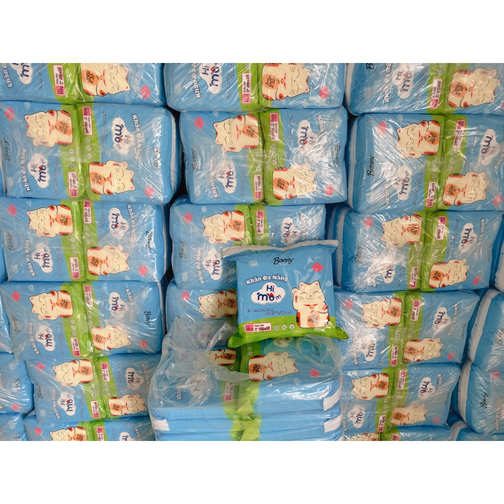 COMBO 2 Bịch Khăn Vải Khô Himom Bonny 600g Chính Hãng Mềm Mại, An Toàn Cho Bé