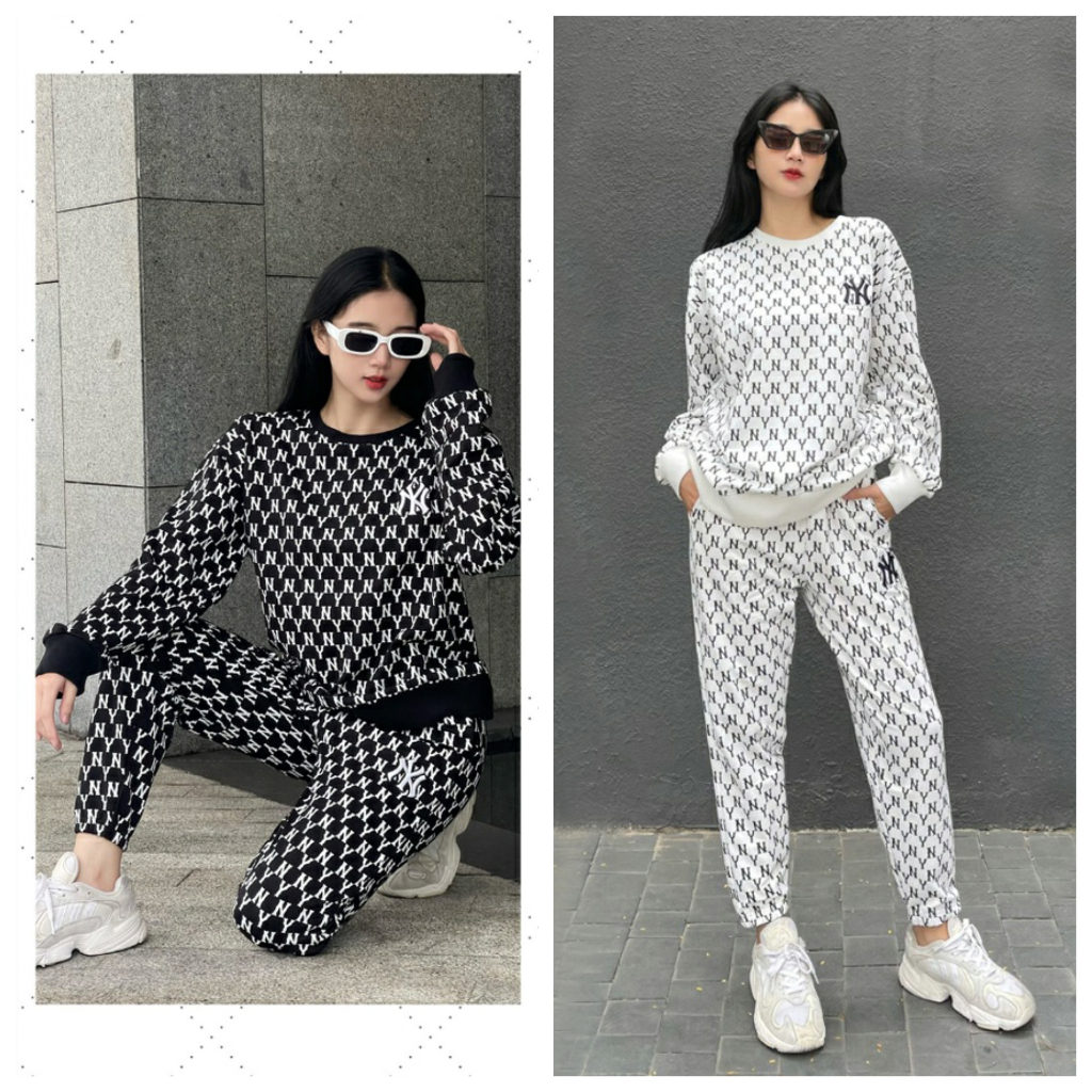 Set bộ đồ quần áo nỉ MLB Mega Sweater xuất nam nữ cao cấp