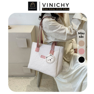 Túi Tote 2 mặt , túi công sở đeo chéo, đi chơi, đi học VINICHY, da cao cấp size 26cm HA381