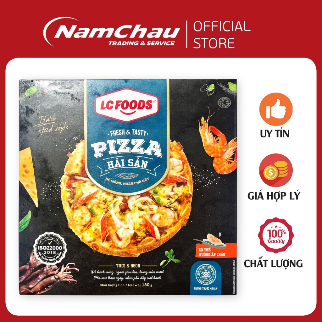 Pizza nhân hải sản La Cusina (LC Food) 180g (17cm) nướng 5phút tiện lợi [HN giao hỏa tốc]