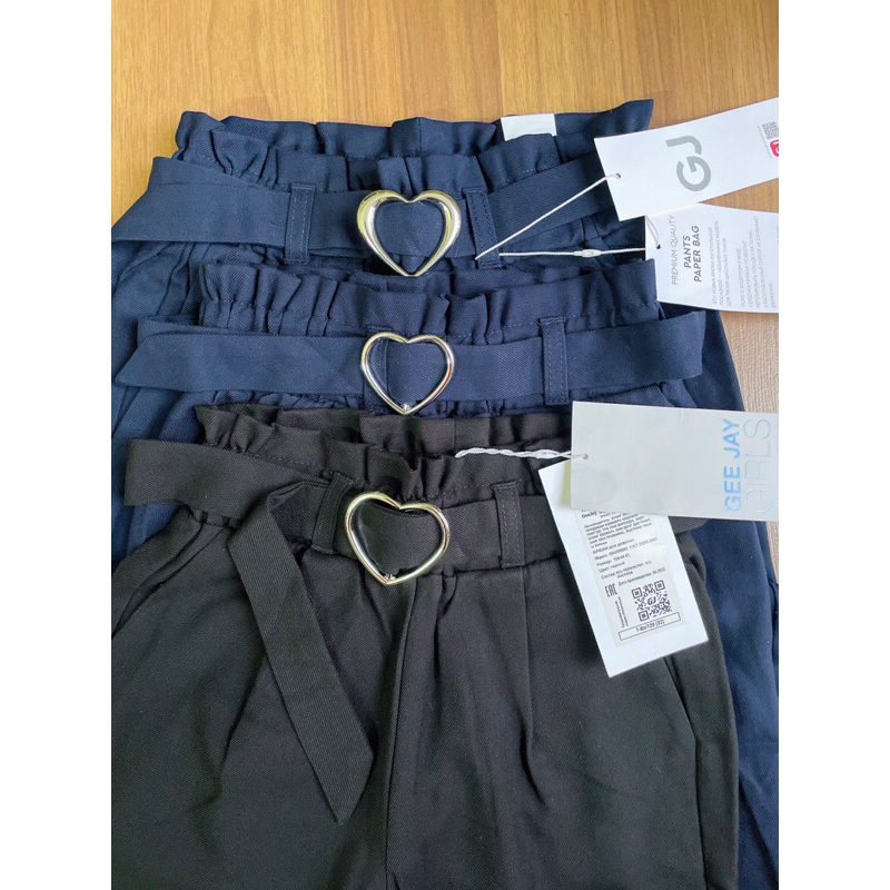 Quần Baggy Bé Gái GJ Chính Hãng Kèm Belt Chất Kaki Cotton Vải Dày Mịn,Siêu Mềm Mại 5-14 Tuổi. Mẹ<55kg ok