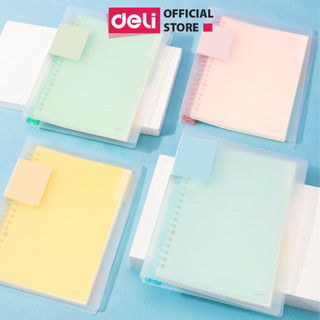Sổ Còng Binder Kẻ Ngang B5 Màu Pastel Deli - 120 Trang Giấy Chống Lóa - Học Sinh, Văn Phòng Ghi Chép Takenote Planner