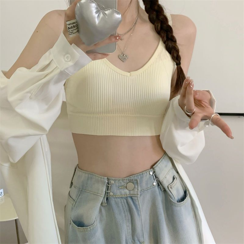 Áo bra mút mỏng 2 dây quyến rũ, Bra cotton gân tăm co dãn 4 chiều mềm mại SAVILL B3044