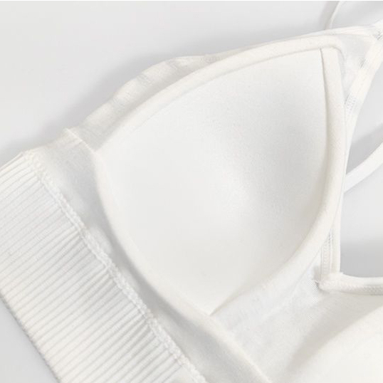 Áo bra mút mỏng 2 dây quyến rũ, Bra cotton gân tăm co dãn 4 chiều mềm mại SAVILL B3044