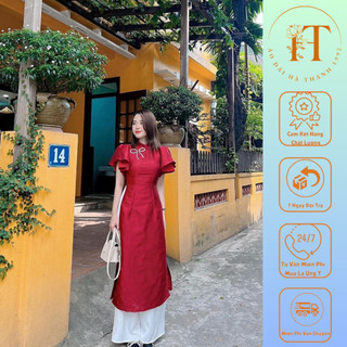 Áo Dài Cách Tân Tay Cánh Tiên Đính Nơ Đá Siêu Xinh Cho Các Nàng Mặc Đi Chơi, Chụp Ảnh, Sự Kiện Lễ Tết, Cưới Hỏi...