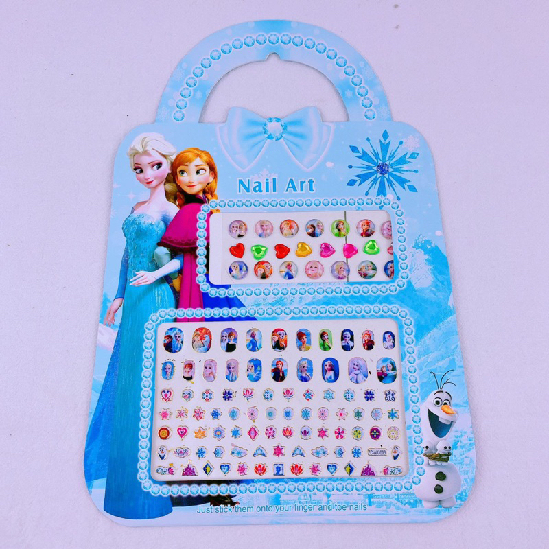 Miếng dán móng tay và dán hoa tai cho bé, sticker dán móng tay và hoa tai dán kết hợp
