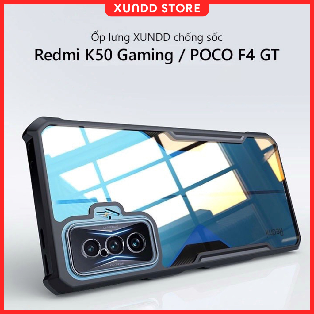 Ốp lưng Xundd Xiaomi Redmi K50 Gaming Edition / POCO F4 GT Mặt lưng trong suốt, Viền TPU, Chống sốc