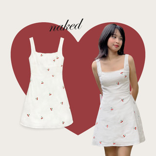Váy hai dây dáng ngắn phối ren ngực NAKED by V - Cherry Dress