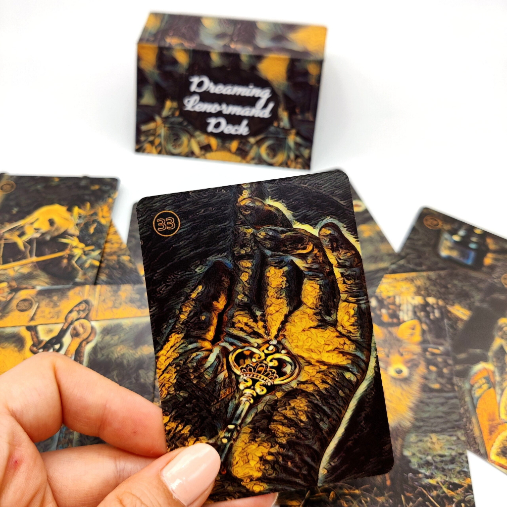 Bộ bài Dreaming Lenormand tặng đá thanh tẩy SB125