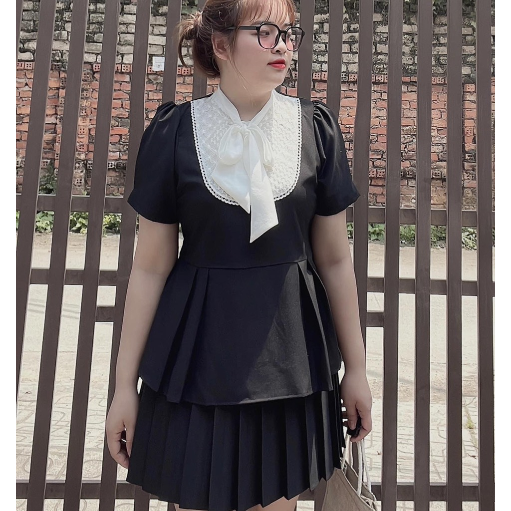 Chân váy xếp ly big size 60 -95kg tennit có lot trong