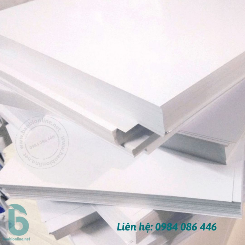 500 TỜ GIẤY COUCHE 2 MẶT BÓNG KHỔ  300GSM | KHÔNG PHÙ HỢP CHO IN MỰC NƯỚC - BAOBIONLINE