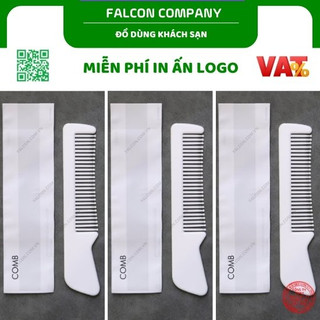 100 Lược mini khách sạn màu trắng nhỏ, lược chải nhà nghỉ khách sạn Falcon đóng bao bì túi màng ngọc giá rẻ nhất