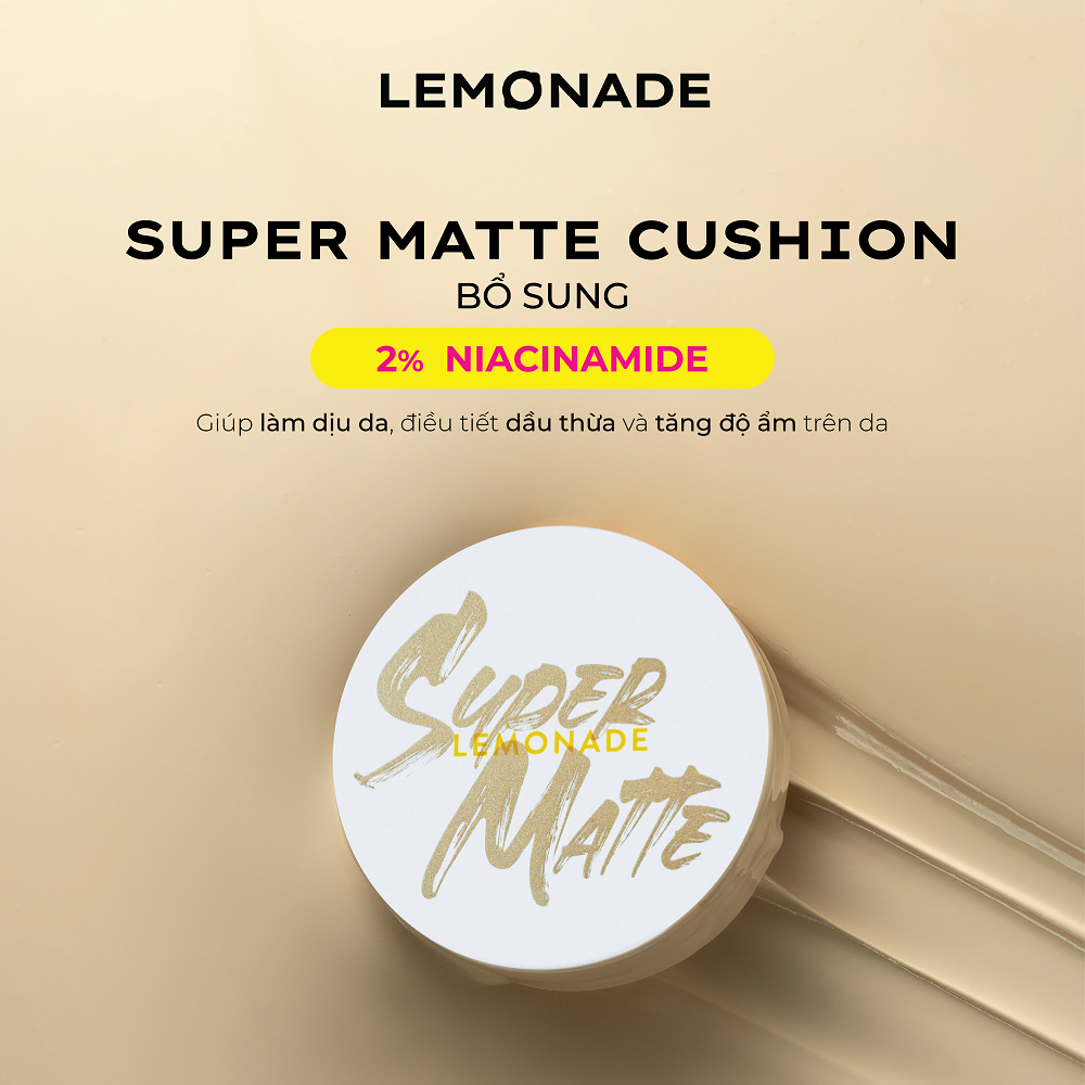 Combo 02 Phấn nước siêu kiềm dầu LEMONADE Supermatte Cushion 03MEDIUM 15g