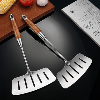 Xẻng inox chiên, lật inox 304 tay cầm chống nóng