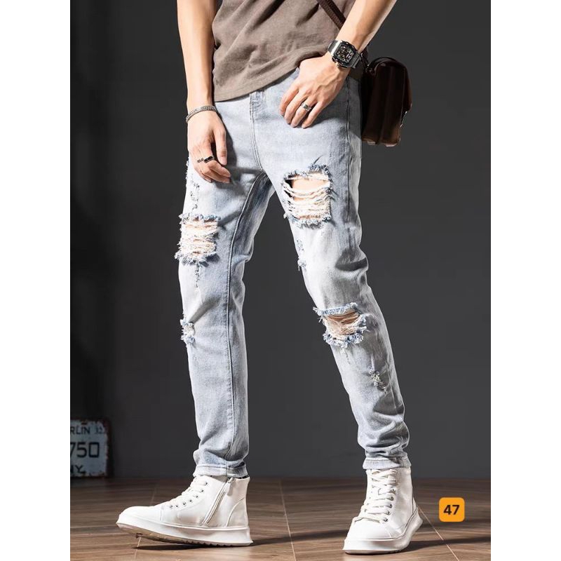 Quần jeans nam_quần bò nam chất bò co giãn, mẫu mới 2023 trẻ trung