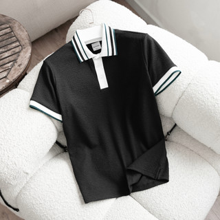 Áo thun polo nam FENSI vải Cotton thun gân, co giãn, dày dặn, thanh lịch, sang trọng - HUSSIO