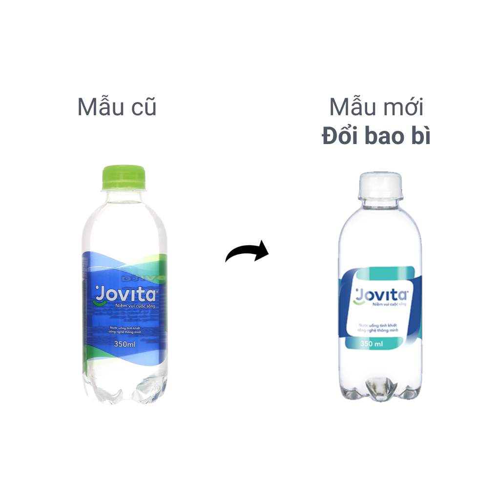 Thùng 24 chai nước tinh khiết JOVITA 350ml / Lốc 6 chai nước tinh khiết JOVITA 350ml