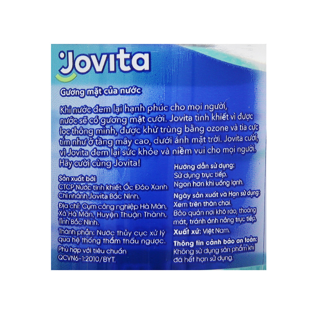 Thùng 24 chai nước tinh khiết JOVITA 350ml / Lốc 6 chai nước tinh khiết JOVITA 350ml