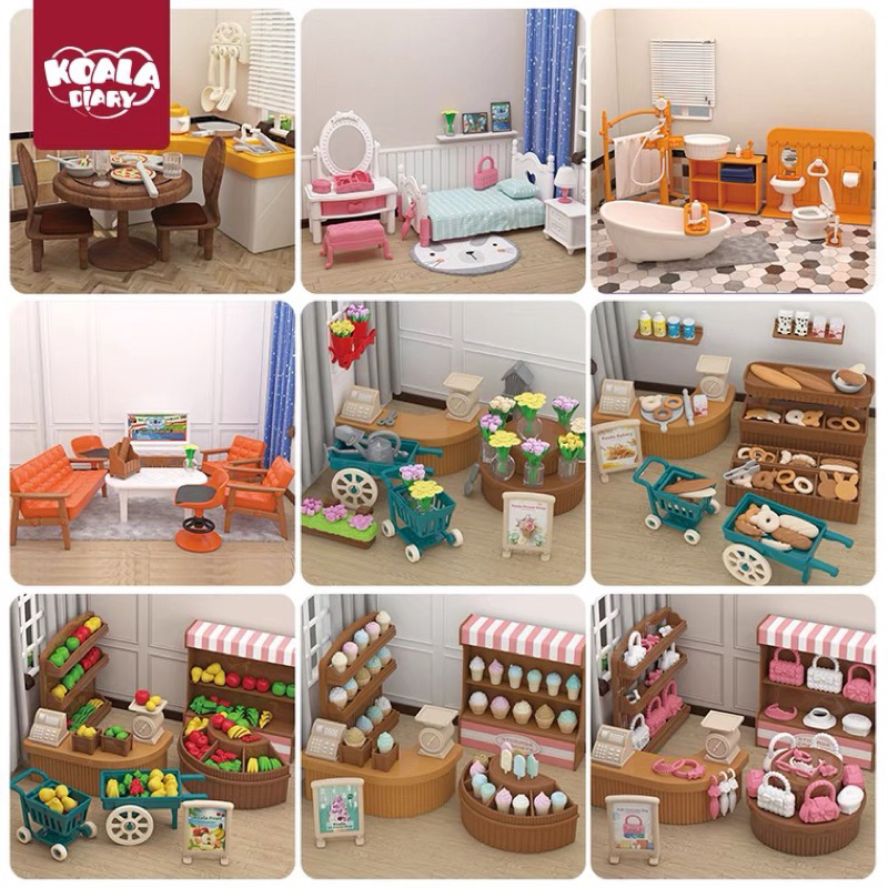 KOALA DIARY | SET BOX Mô Hình Đồ Chơi Nội Thất Mini Theo Concept Nhiều Chi Tiết
