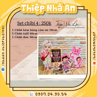 ♥️ combo chibi trang trí sinh nhật dành cho bé trai,bé gái ♥️