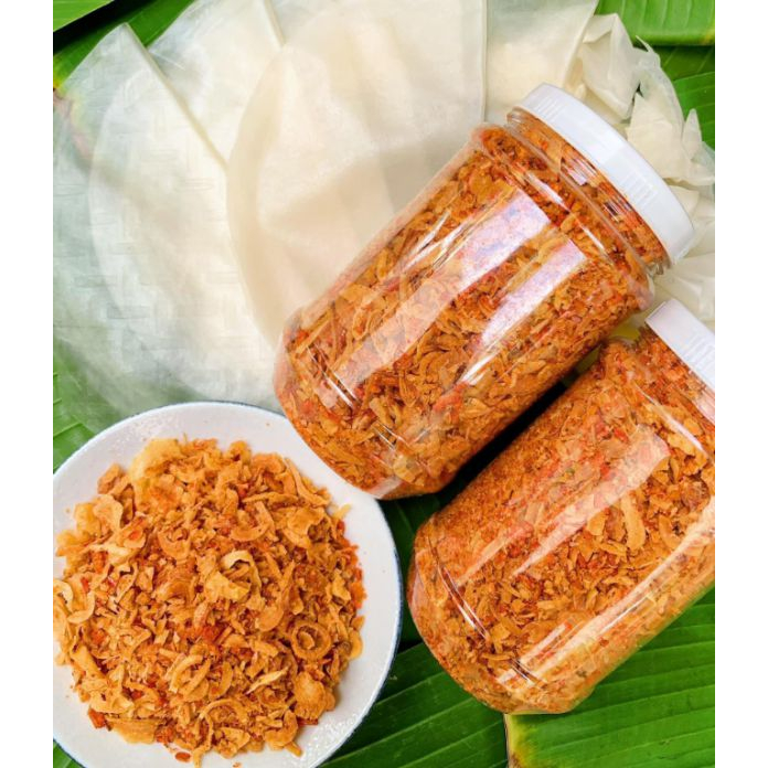 Hủ hành phi muối tép 200g ăn kèm Bánh tráng cuốn phơi sương - Bánh tráng Tây Ninh tận lò không trung gian 0978.878.533