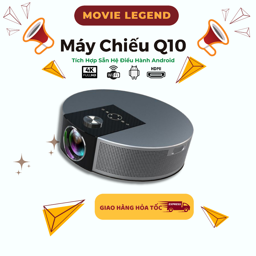 Máy Chiếu Movie Legend - Q10 Mini Full HD - Hỗ Trợ 4K