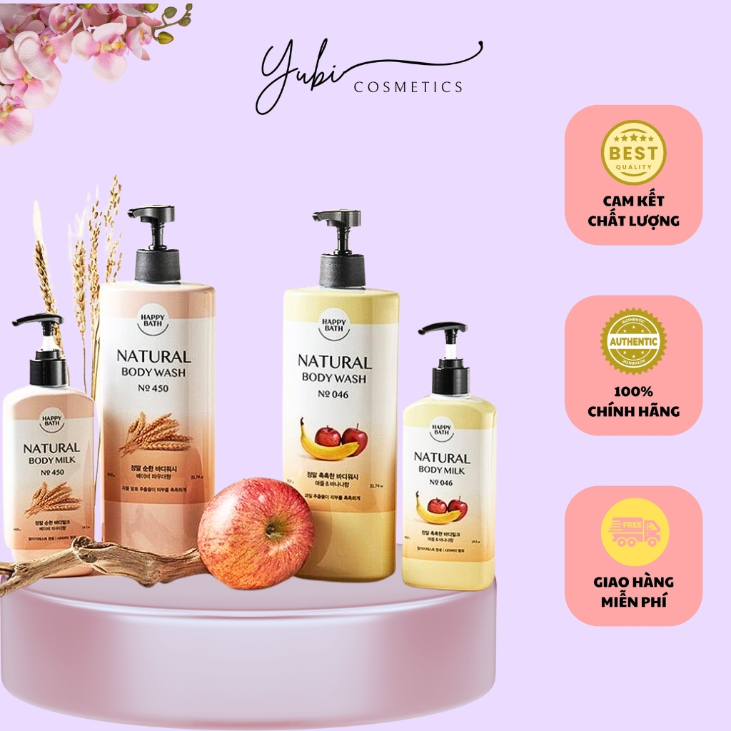 Sữa tắm HAPPY BATH Hàn Quốc 900ml chính hãng - YUBI SHOP