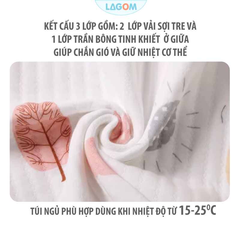 Túi Ngủ Mùa Đông Cho Bé Cotton Trần Bông | Túi Ngủ Trẻ Em Mùa Đông Cao Cấp