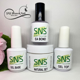 Bột đắp móng, bột nhúng móng - Combo 4 món  ( Base, Bond, Top, Bột Clear )