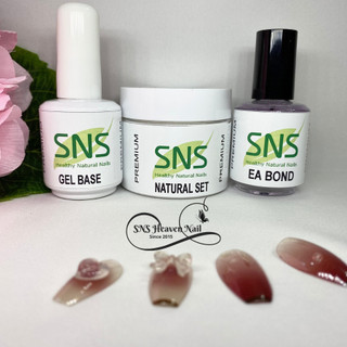 Bột đắp móng sns combo 3 món - base, bond, bột clear
