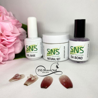 Bột đắp móng SNS combo 3 món - Base, Bond, Bột Clear