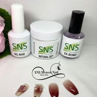 Bột đắp móng SNS combo 3 món - Base, Bond, Bột Clear