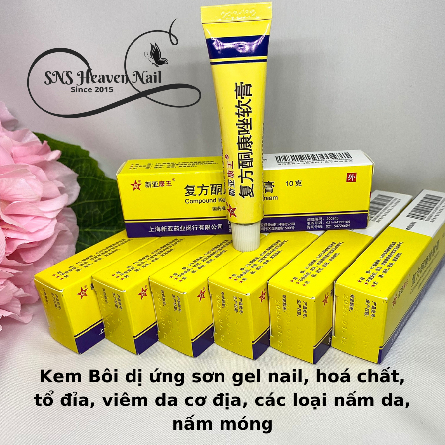 Kem bôi dị ứng sơn gel, mẩn ngứa, viêm da cơ địa, nấm da, nấm móng.