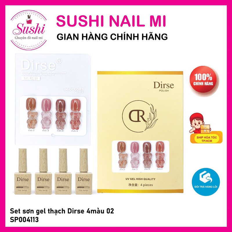 SET SƠN GEL THẠCH DIRSE 4 MÀU 02