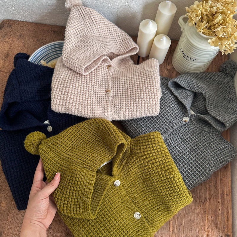 Áo khoác len cho bé trai bé gái, áo khoác len EMBES KIDS từ 11kg - 31kg