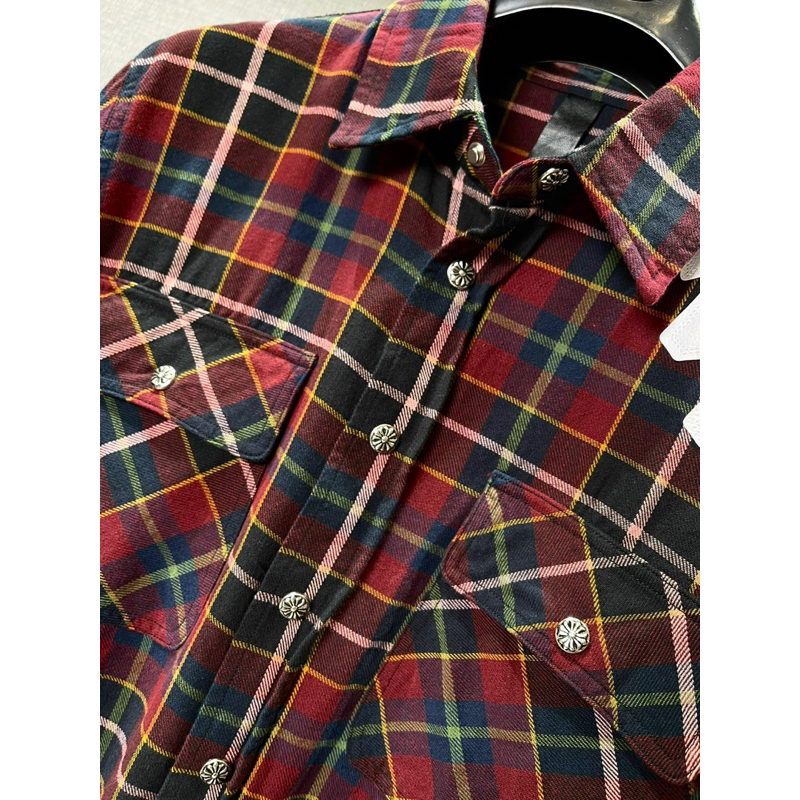 Áo sơ mi - Chrome Hearts - CH flanel kẻ caro newSS23