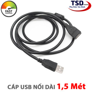 Cáp usb nối dài 1,5 mét xịn không nhiễu