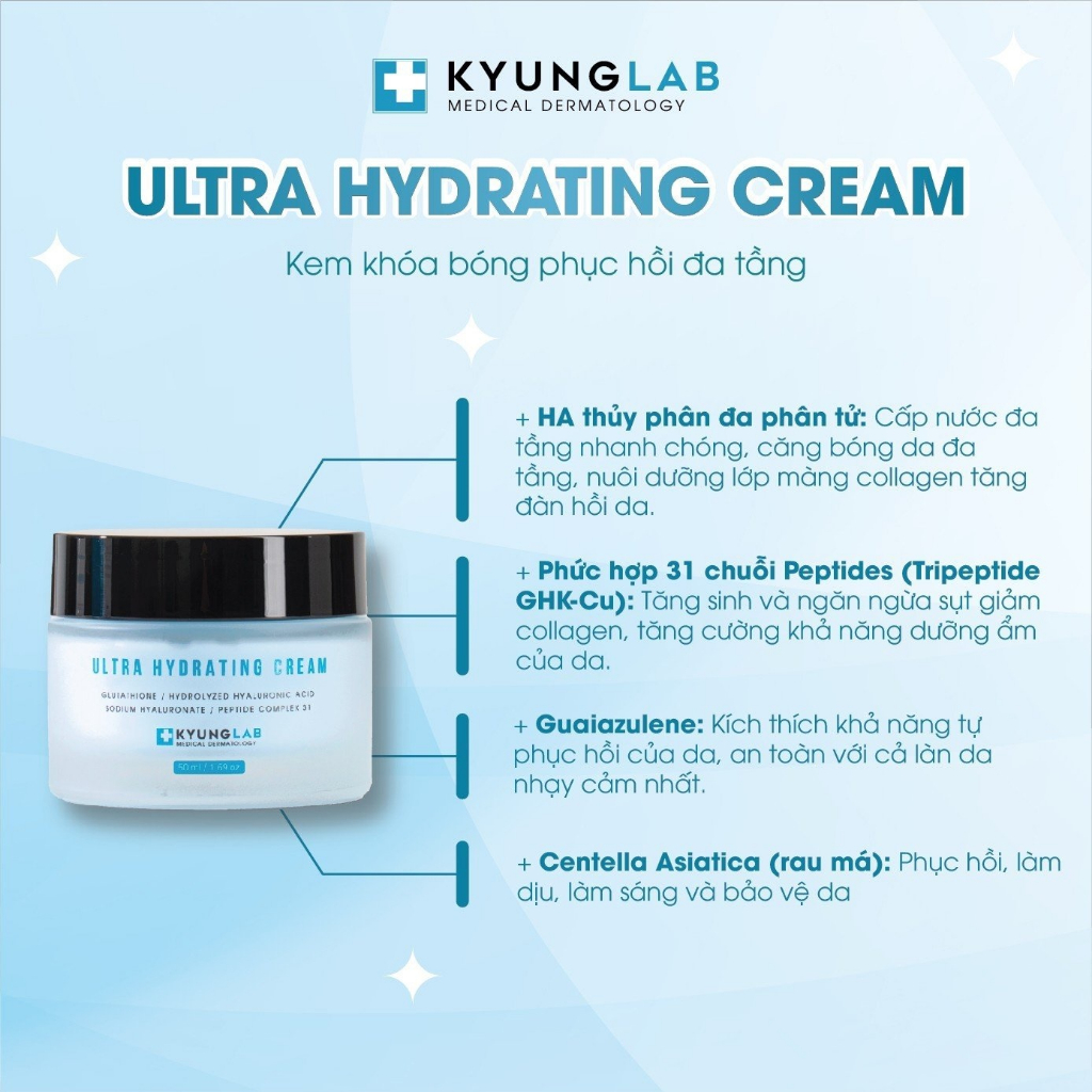 Kem dưỡng ẩm , Ultra Hydrating Cream Kyung Lab Ultra Hydrating Cream giúp tăng sinh Collagen, ngăn ngừa lão hóa0