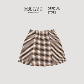Chân váy chữ a dạ tweed moolys basic mk002