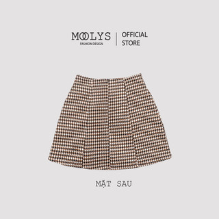 Chân váy chữ A dạ tweed MOOLYS basic MK002