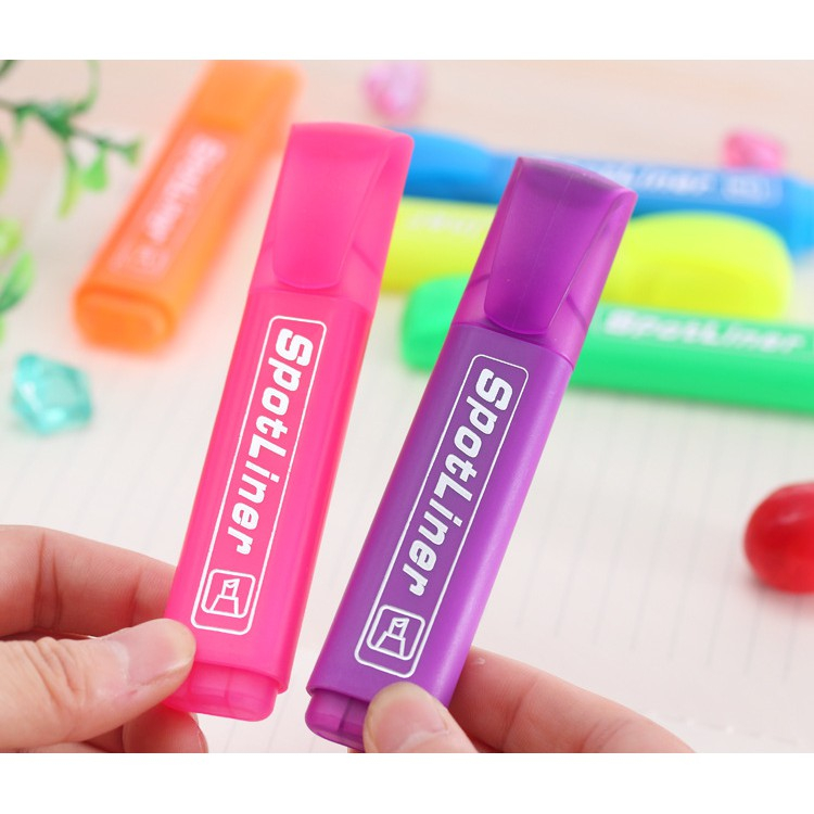 Bút Highlight đánh dấu spotliner nhiều màu _ Bút Highlight Mini Hình Viên Kẹo Dành Cho Học Sinh
