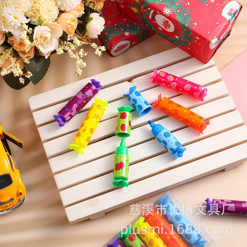 Bút Highlight đánh dấu spotliner nhiều màu _ Bút Highlight Mini Hình Viên Kẹo Dành Cho Học Sinh