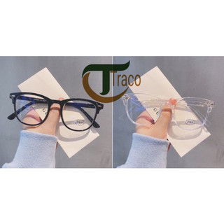 Mắt kính giả cận gọng đen trắng, kính thời trang