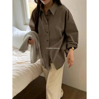 SM414-ÁO SƠ MI BASIC TRƠN DÁNG OVERSIZE 5 màu