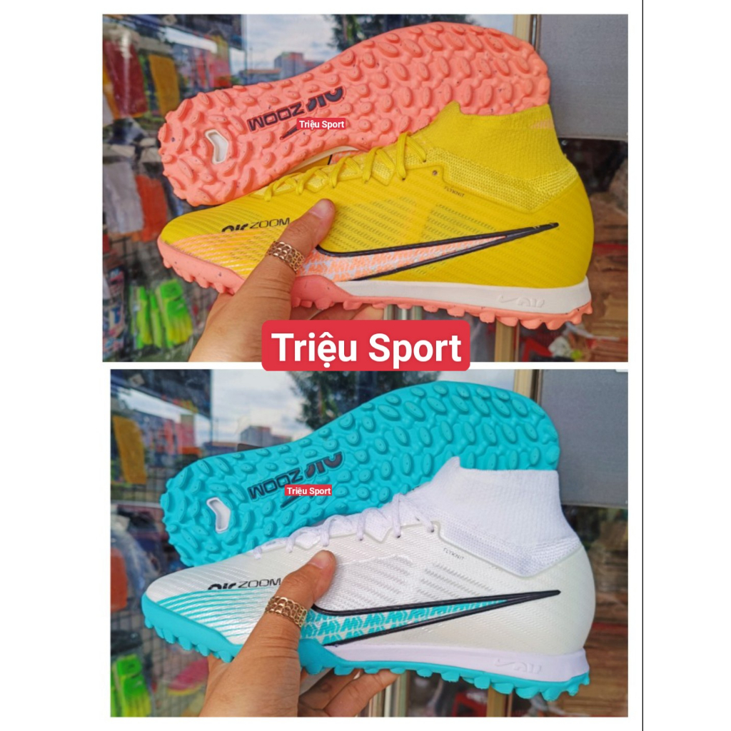 giày đá bóng Mercurial superfly 9 Elite Air zoom ( Tặng khâu đế+ hộp+tất+túi rút )