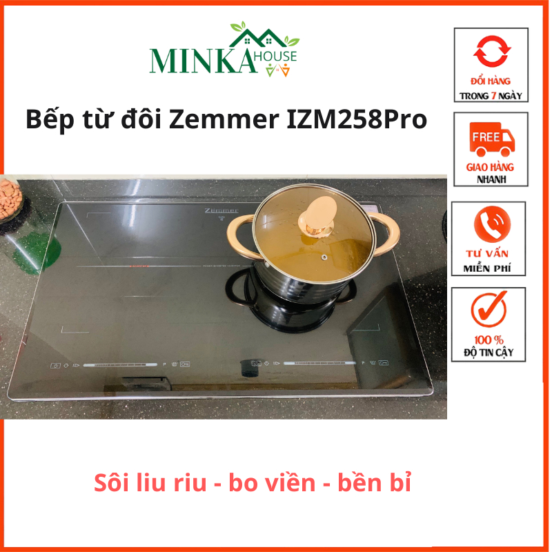 Bếp từ đôi Zemmer IZM 258PRO - Bếp từ inventer - bếp từ nhập khẩu Malaysia - bảo hành chính hãng 3 năm